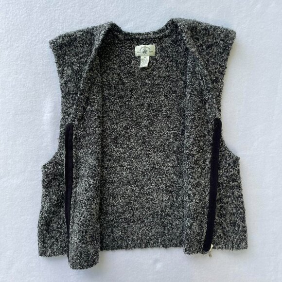 Vintage Gray Beverly Hills Polo Club Wool Blend Zip Sweater Vest Size M Grandpa - Picture 2 of 7